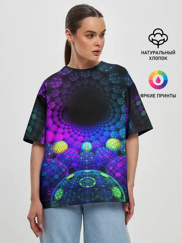 Женская футболка оверсайз