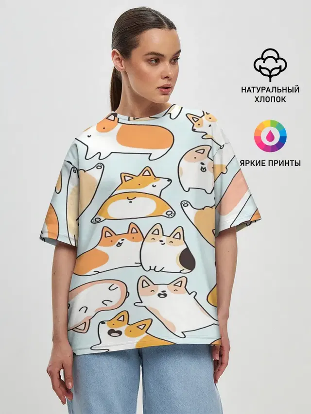 Женская футболка оверсайз