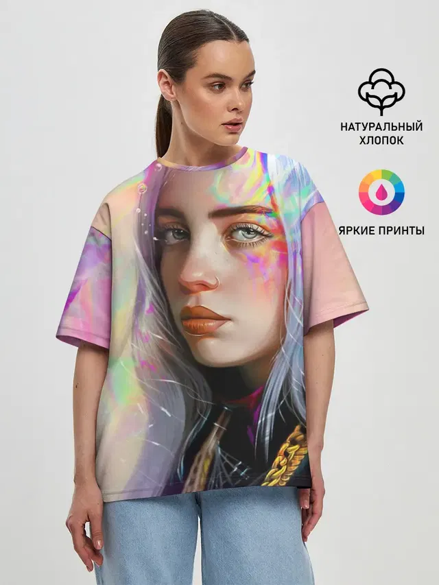 Женская футболка оверсайз