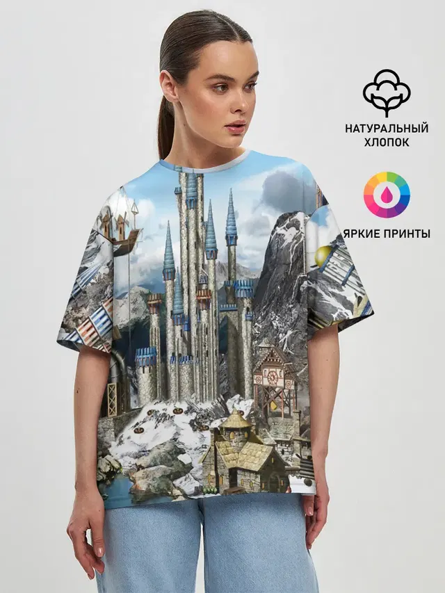 Женская футболка оверсайз