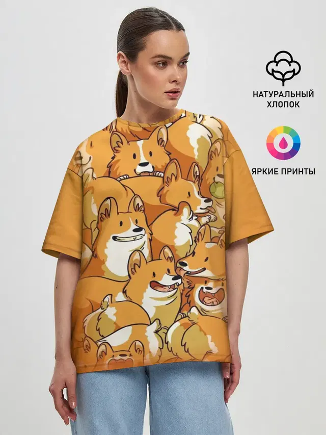 Женская футболка оверсайз