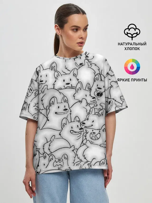 Женская футболка оверсайз