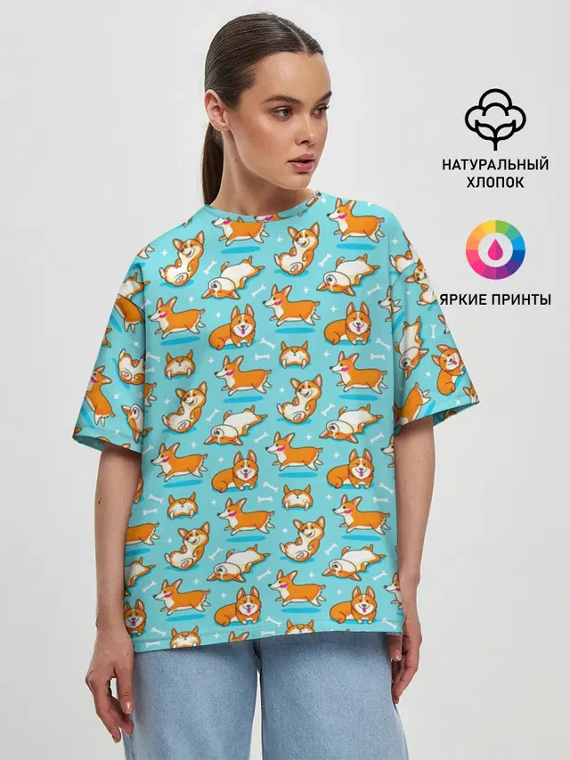 Женская футболка оверсайз