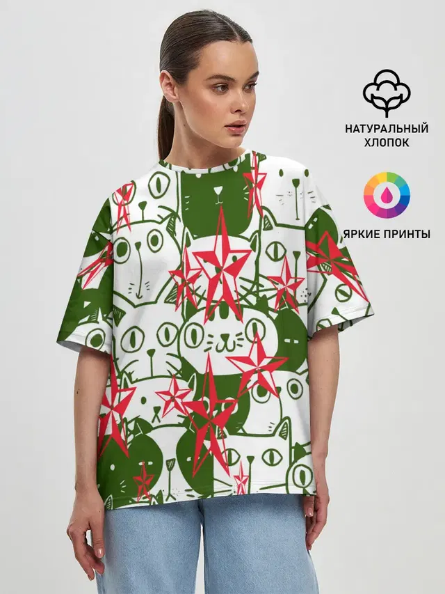 Женская футболка оверсайз