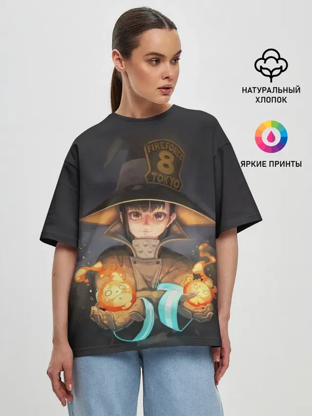 Женская футболка оверсайз