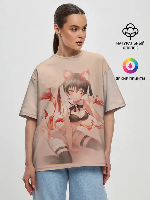 Женская футболка оверсайз