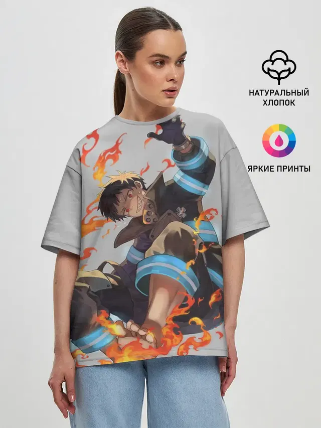 Женская футболка оверсайз