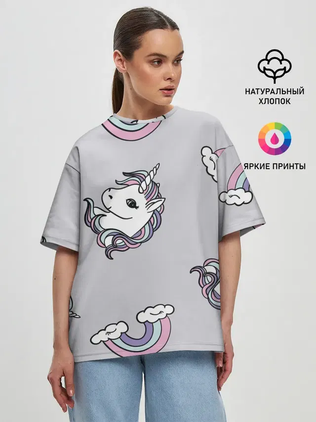 Женская футболка оверсайз