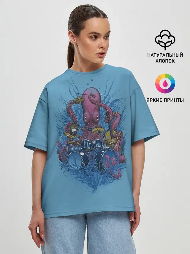 Женская футболка оверсайз