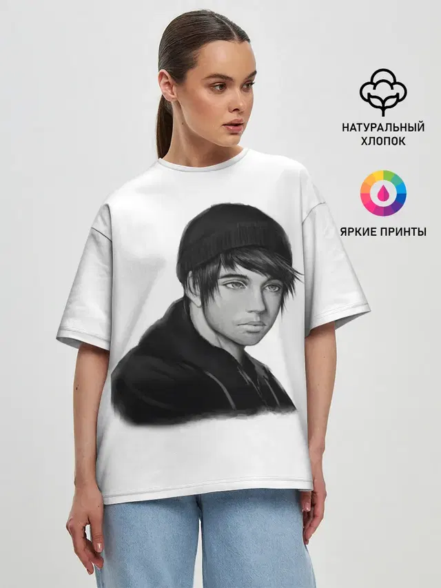 Женская футболка оверсайз