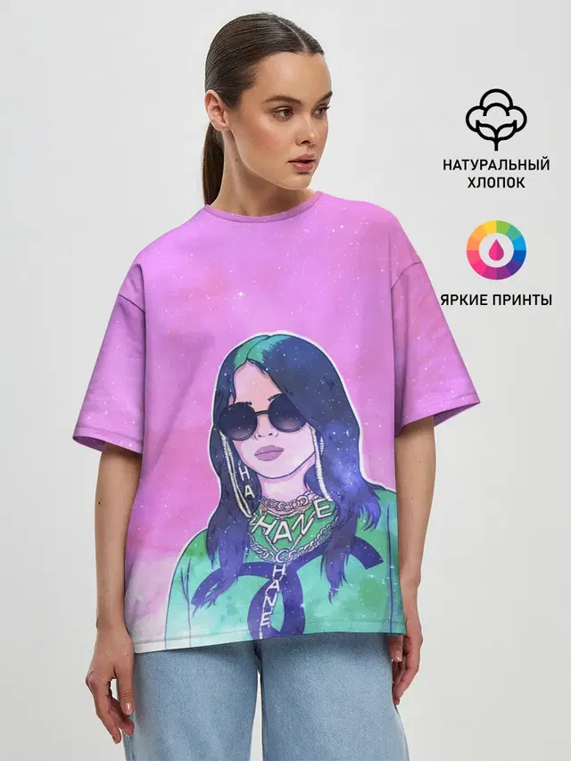 Женская футболка оверсайз
