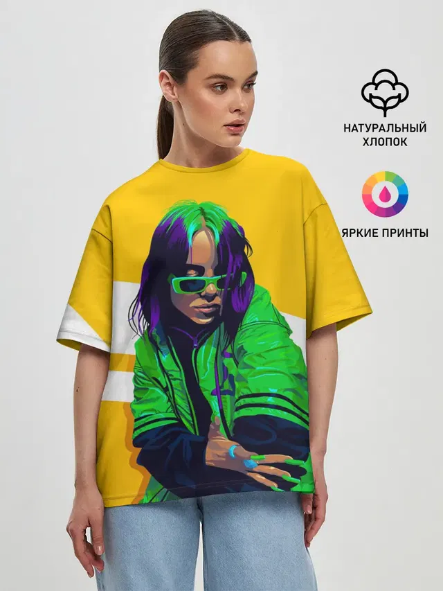 Женская футболка оверсайз