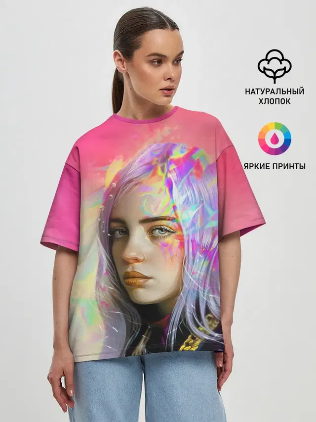 Женская футболка оверсайз