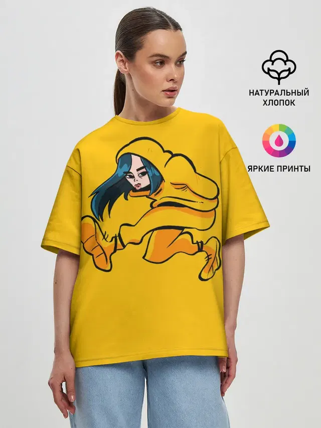 Женская футболка оверсайз