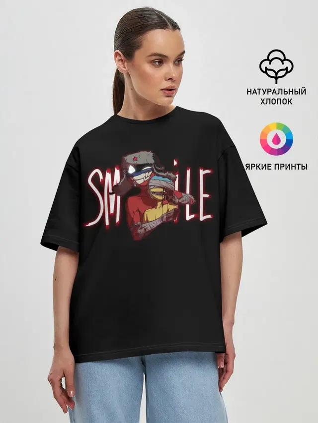 Женская футболка оверсайз