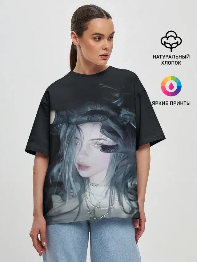 Женская футболка оверсайз