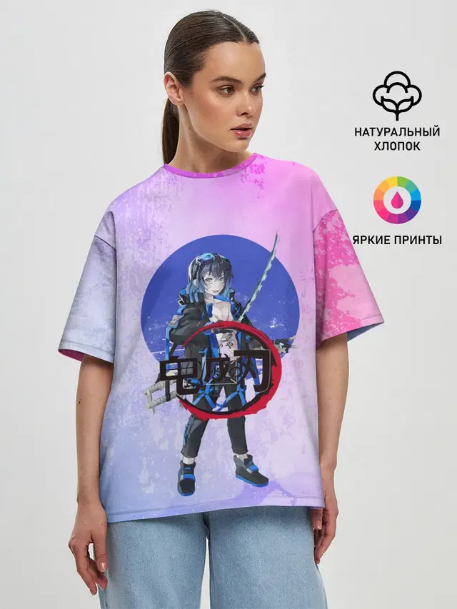 Женская футболка оверсайз