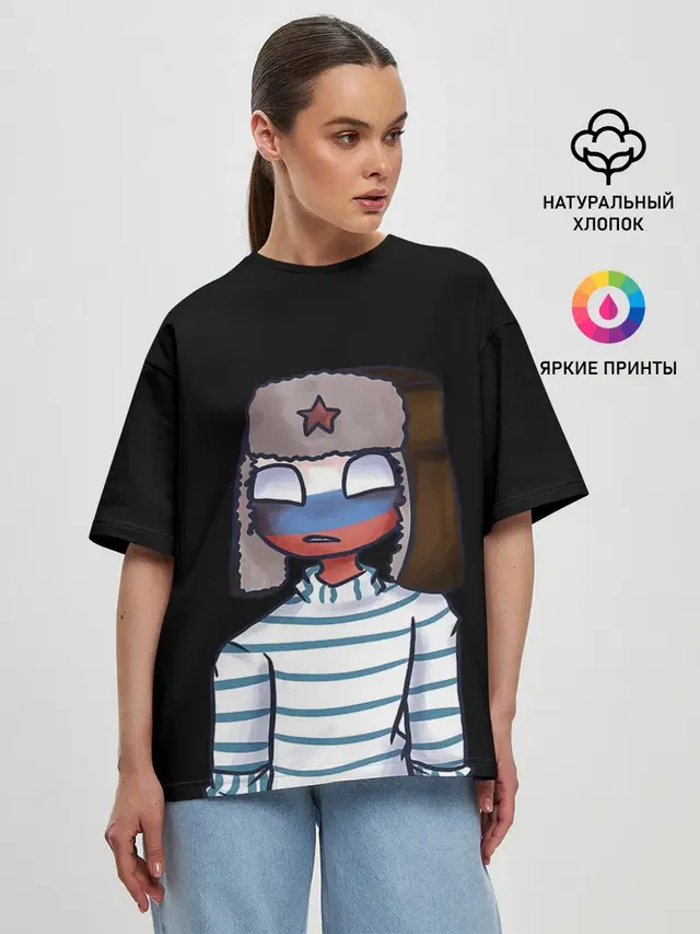 Женская футболка оверсайз