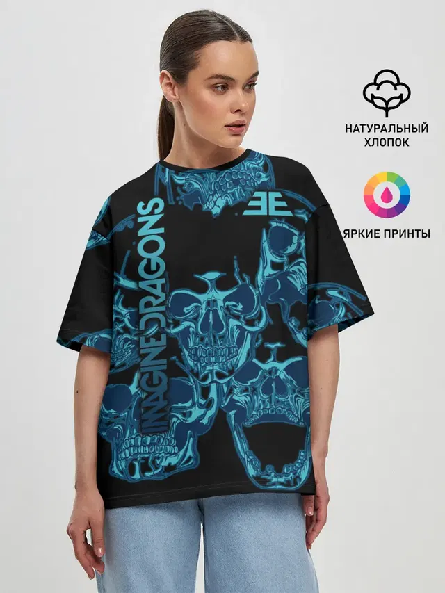 Женская футболка оверсайз