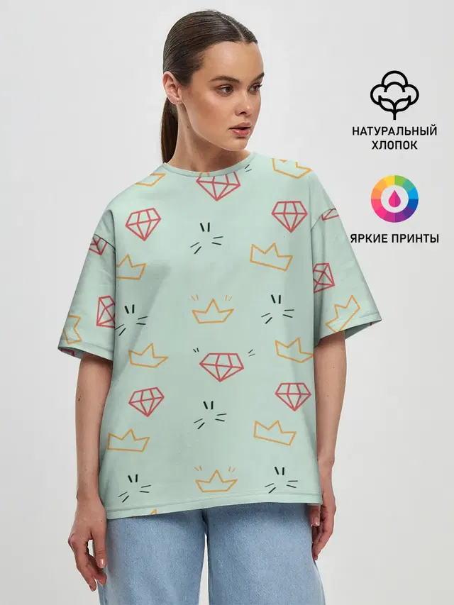Женская футболка оверсайз