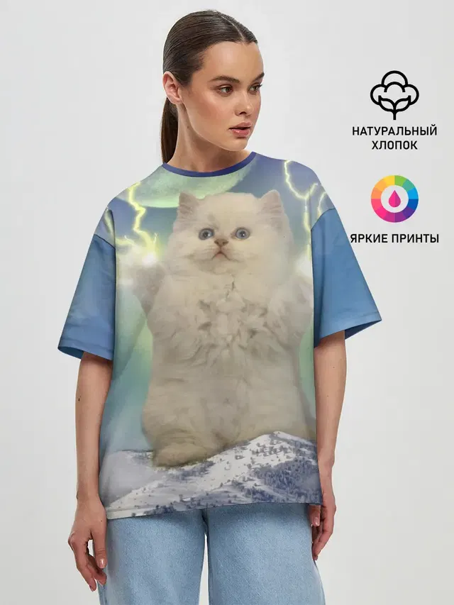 Женская футболка оверсайз