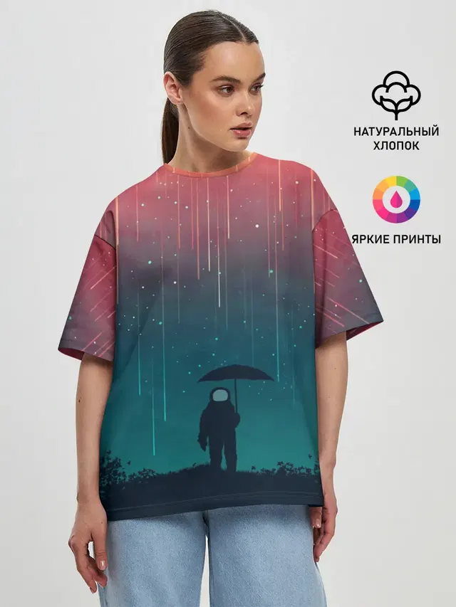 Женская футболка оверсайз