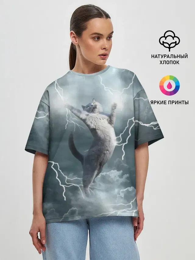 Женская футболка оверсайз
