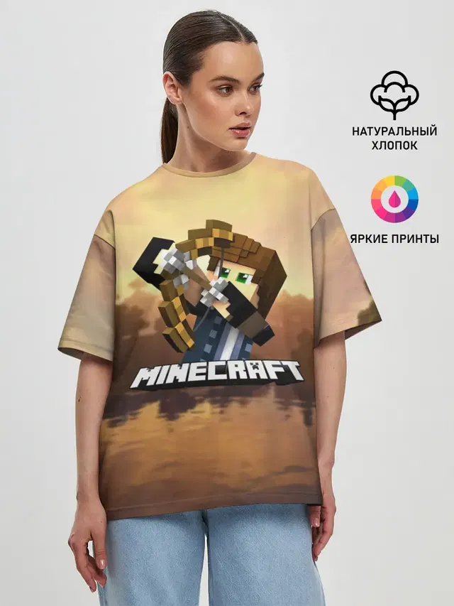 Женская футболка оверсайз