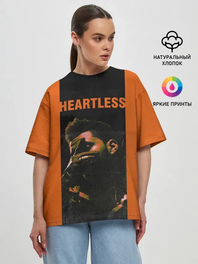 Женская футболка оверсайз с принтом «The Weeknd — HEARTLESS»