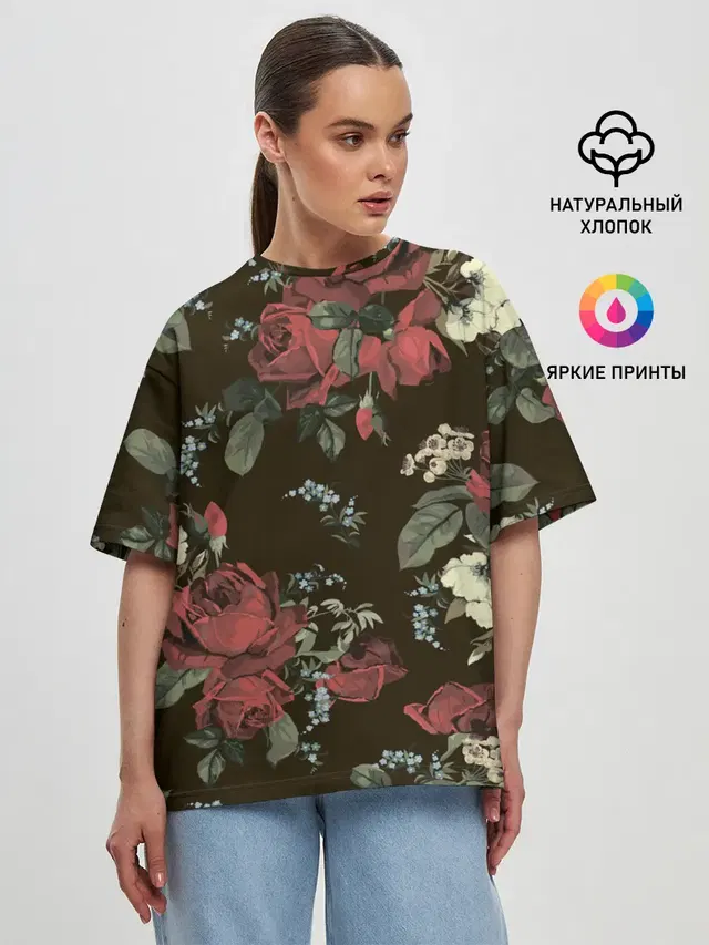 Женская футболка оверсайз