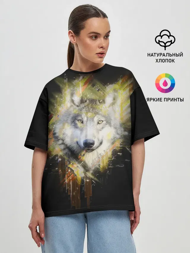 Женская футболка оверсайз