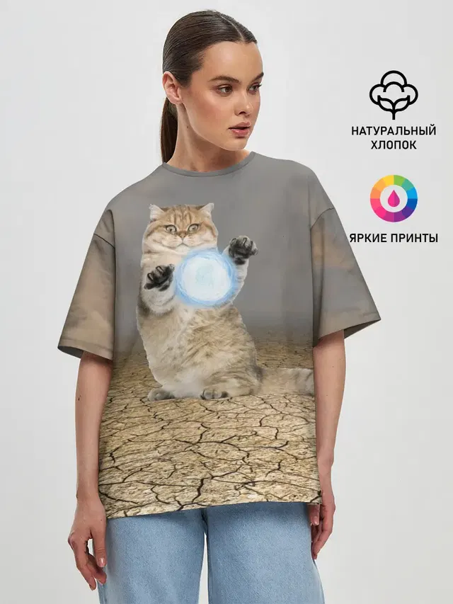 Женская футболка оверсайз