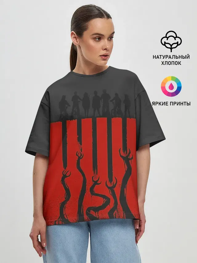 Женская футболка оверсайз