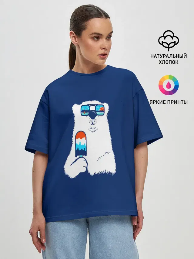 Женская футболка оверсайз