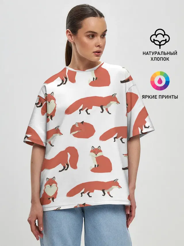 Женская футболка оверсайз