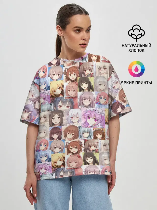 Женская футболка оверсайз