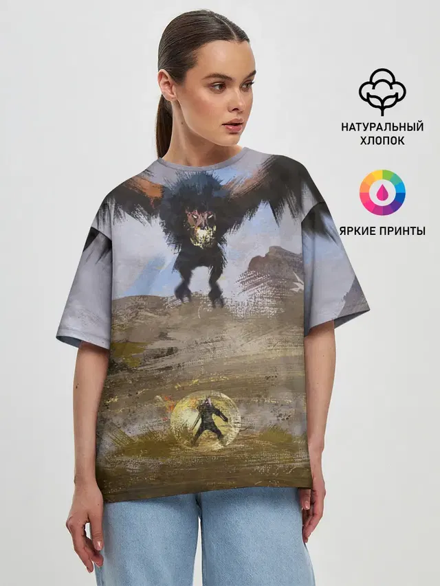 Женская футболка оверсайз