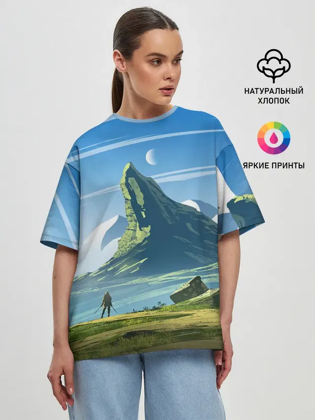Женская футболка оверсайз