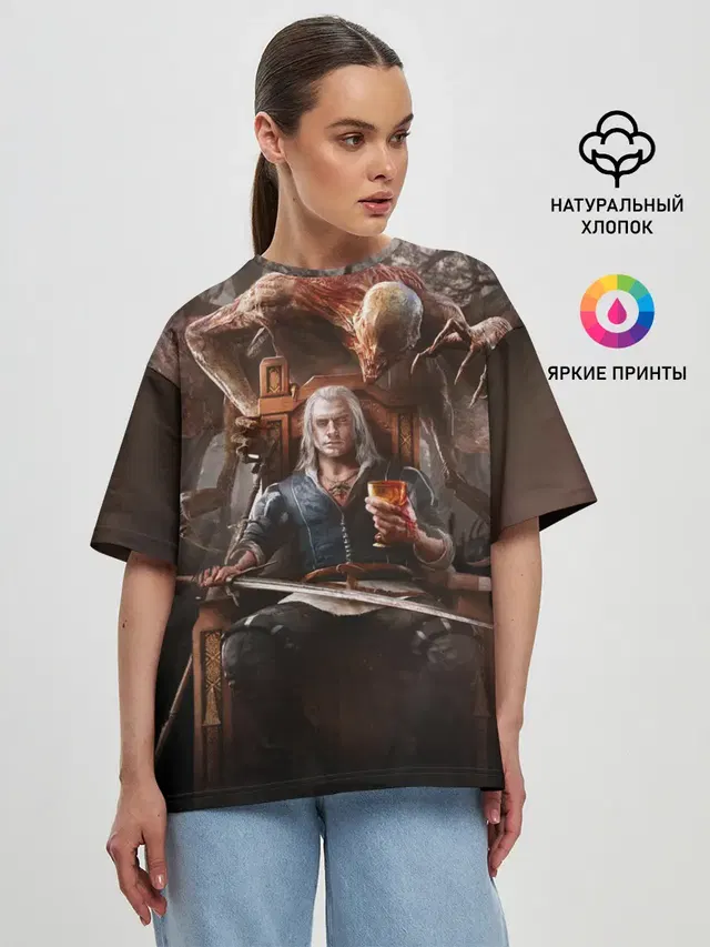 Женская футболка оверсайз