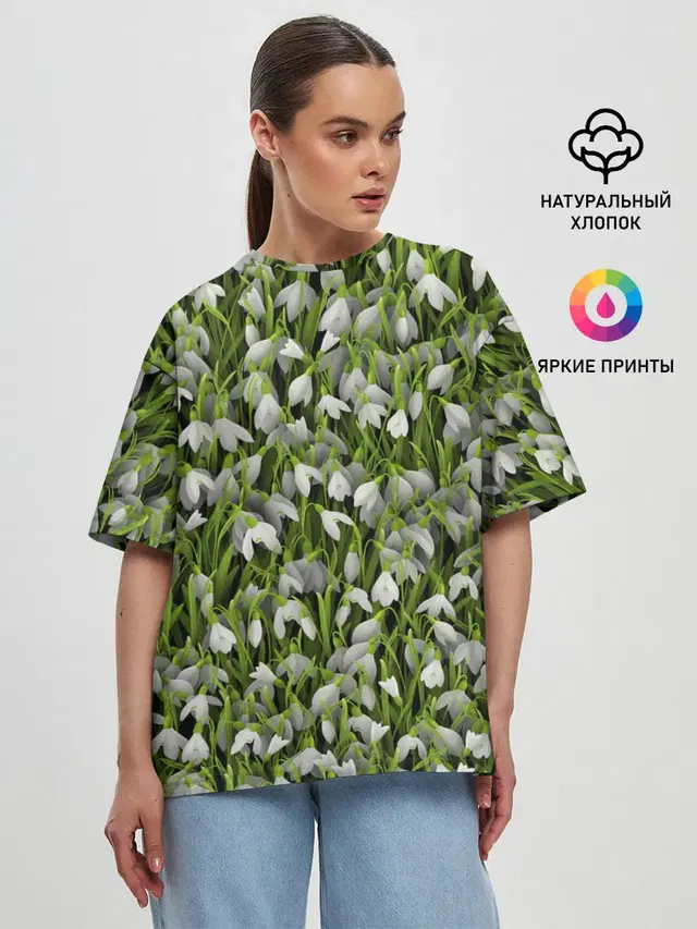 Женская футболка оверсайз