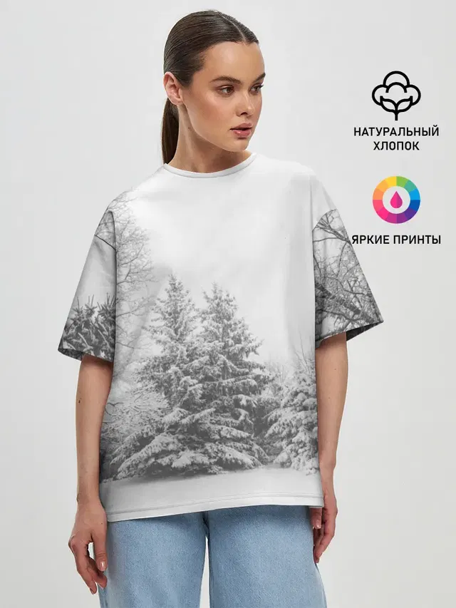 Женская футболка оверсайз