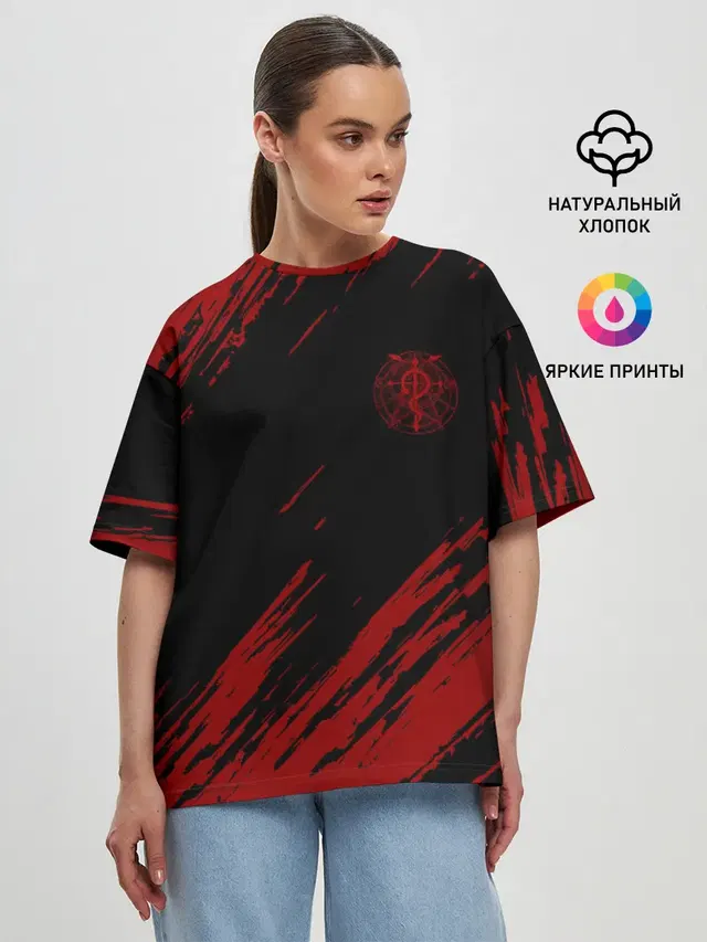 Женская футболка оверсайз