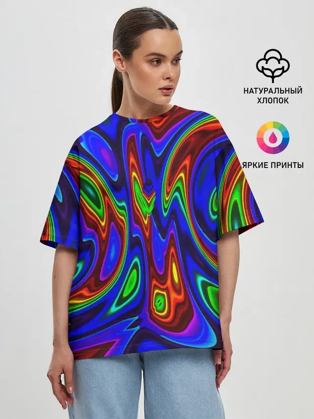 Женская футболка оверсайз