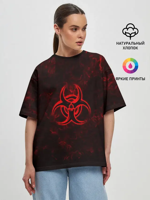Женская футболка оверсайз