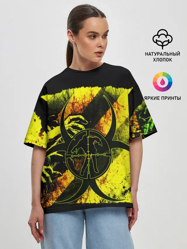 Женская футболка оверсайз