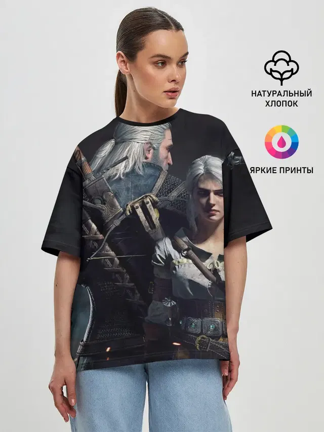 Женская футболка оверсайз
