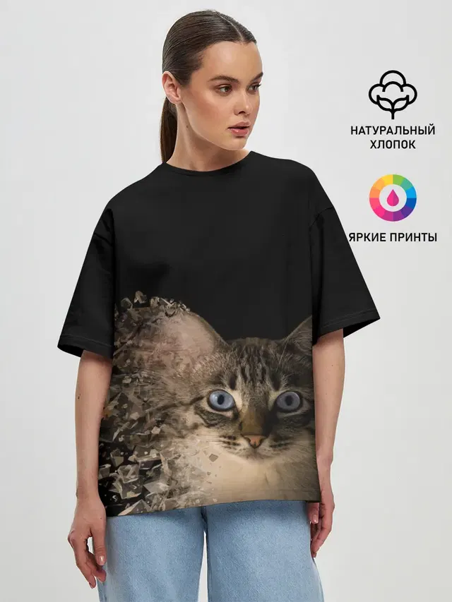 Женская футболка оверсайз