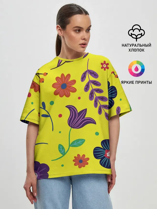 Женская футболка оверсайз