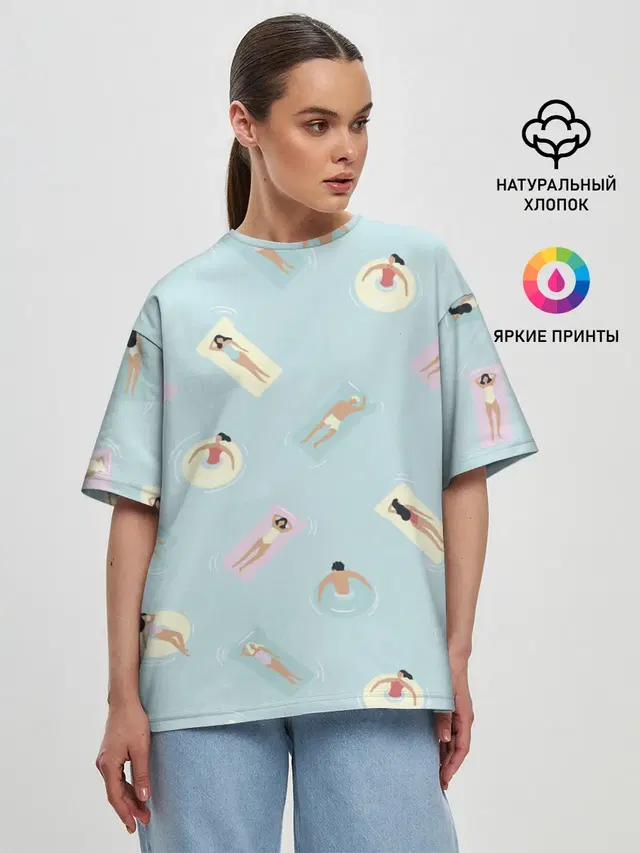 Женская футболка оверсайз