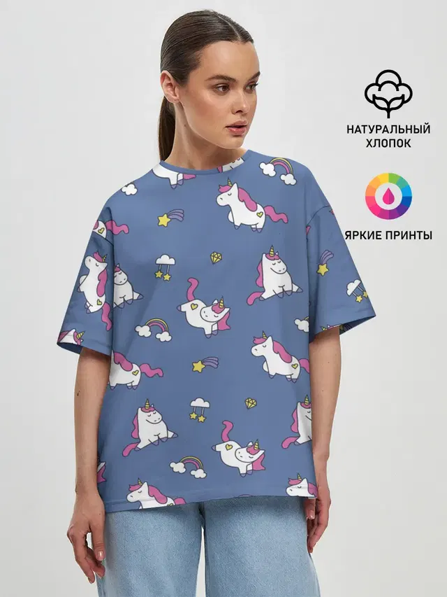 Женская футболка оверсайз
